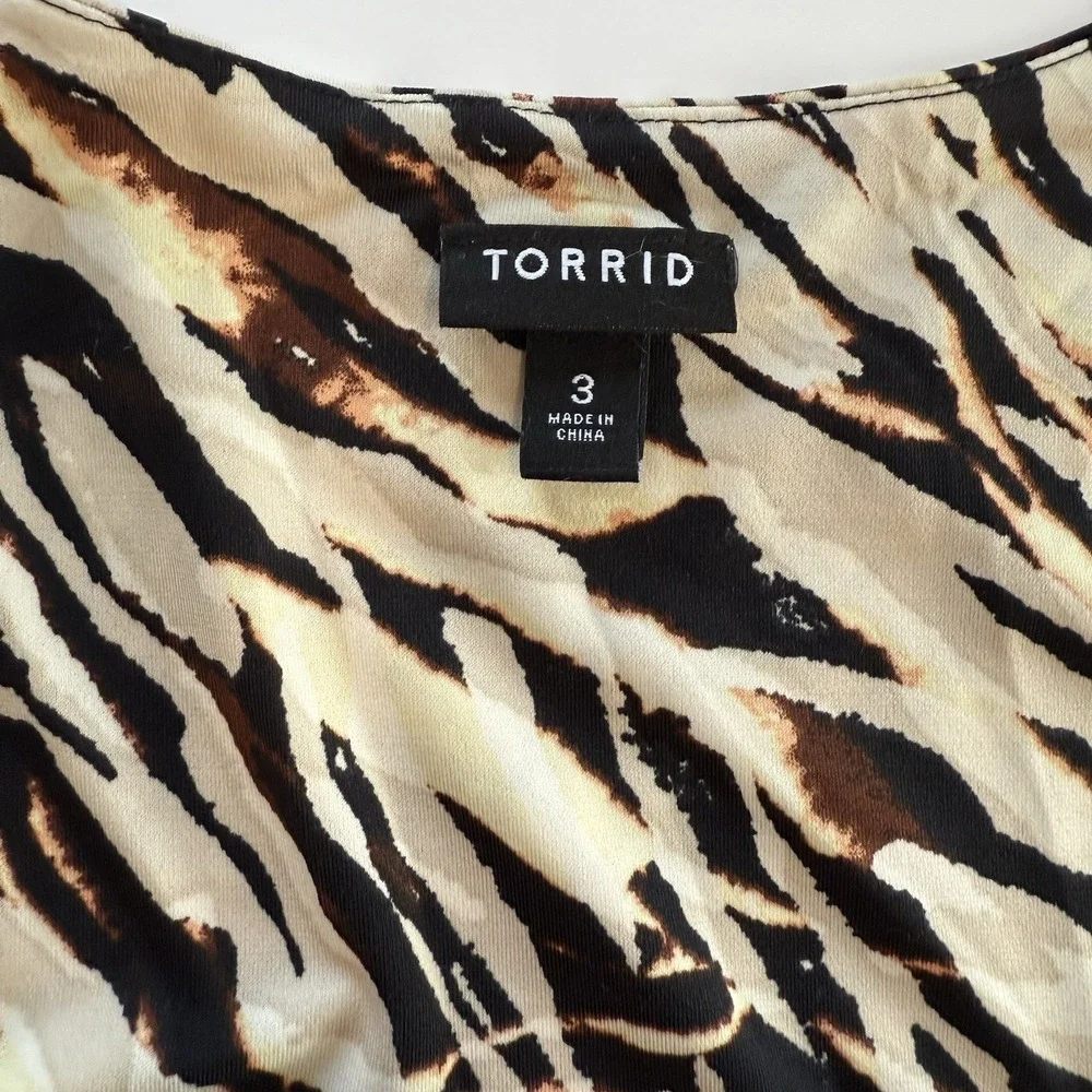Torrid Zebra Print Cutout Stretch Knit Maxi Dress Size 3X‎